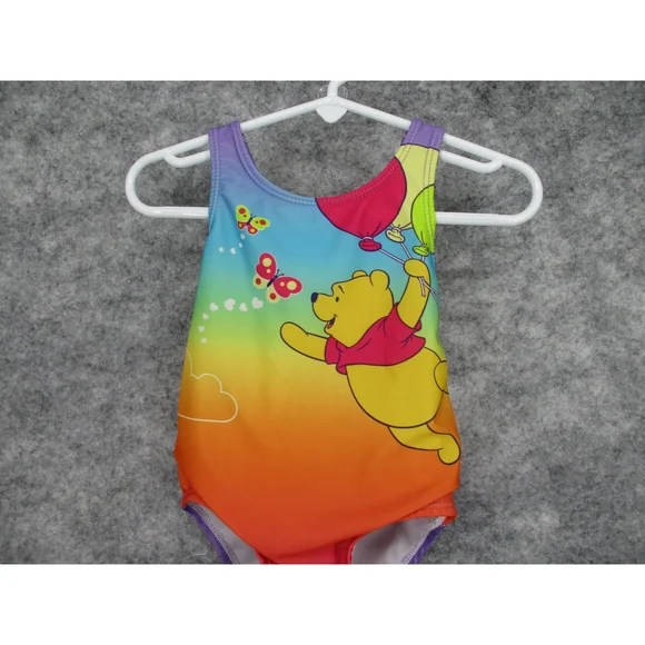 Disney Toddler Swimsuit Baby 24M Pooh Swim Balloons Butterfly - Picture 3 of 9